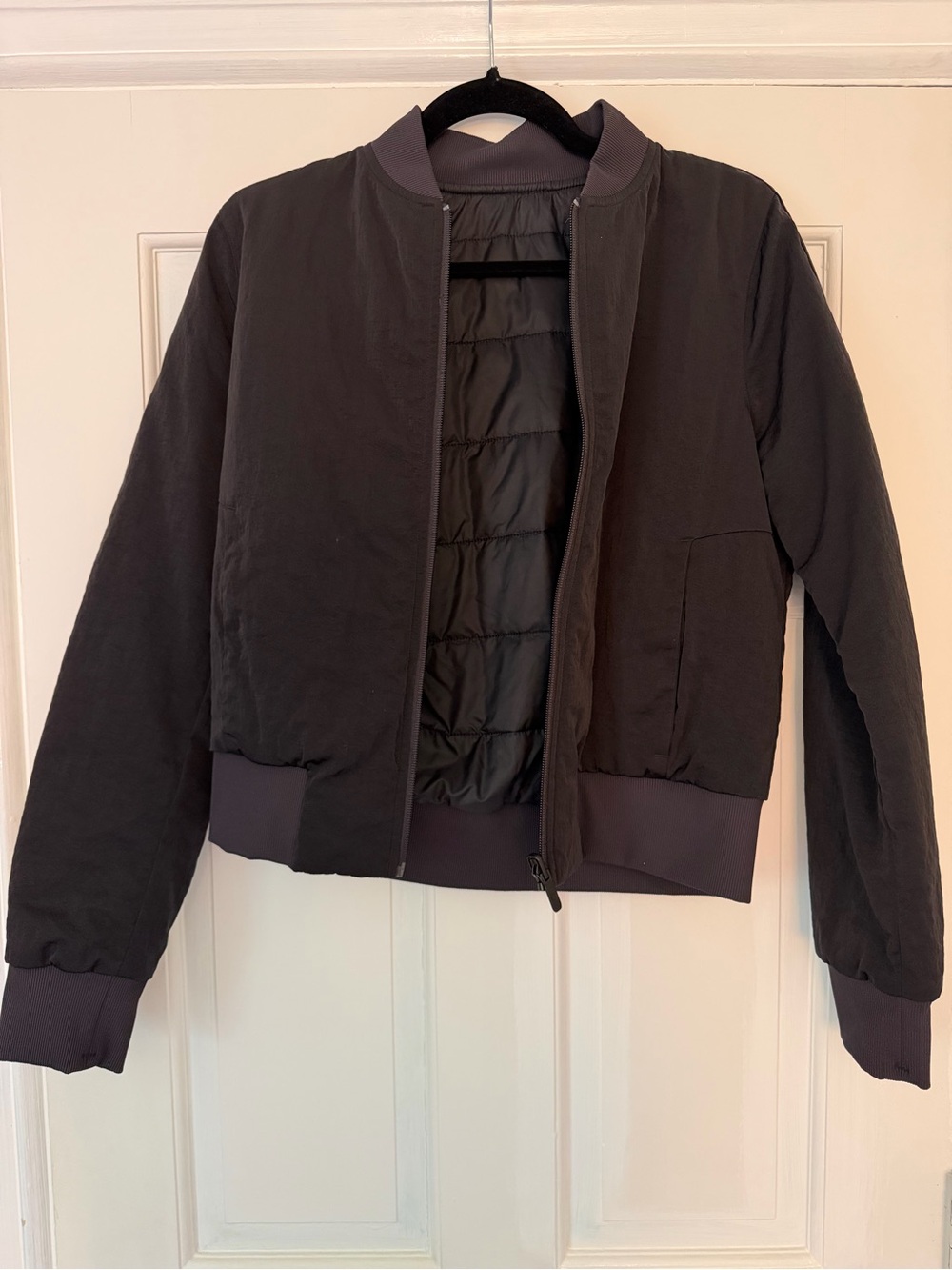 Lululemon Black Bomber Jacket - reversable